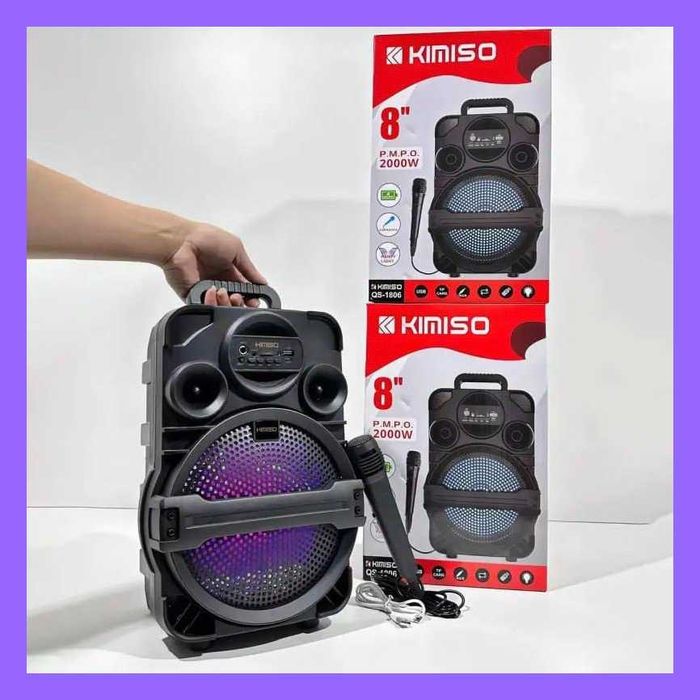 Бездротова портативна колонка Bluetooth з мікрофоном KIMISO з RGB