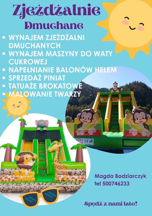 Wynajem zjeżdżalni dmuchanych