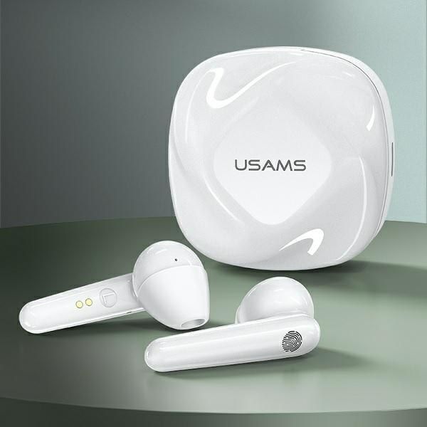 USAMS Słuchawki Bluetooth 5.0 TWS SDseries bezprzewodowe biały/white BHUSD01