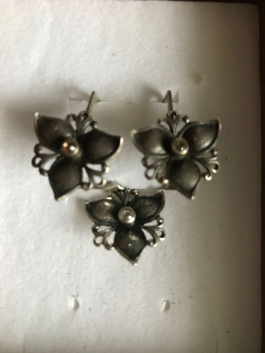 Комплект срібло, фіаніт, СРСР