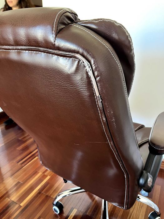 Cadeira de escritório em pele sintética, Marca Beliani