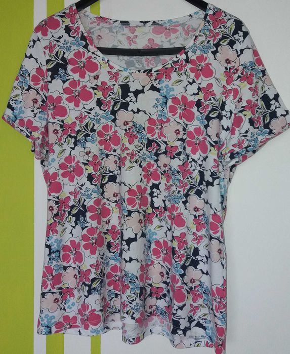 L(46) Kolorowy t-shirt/ bluzka