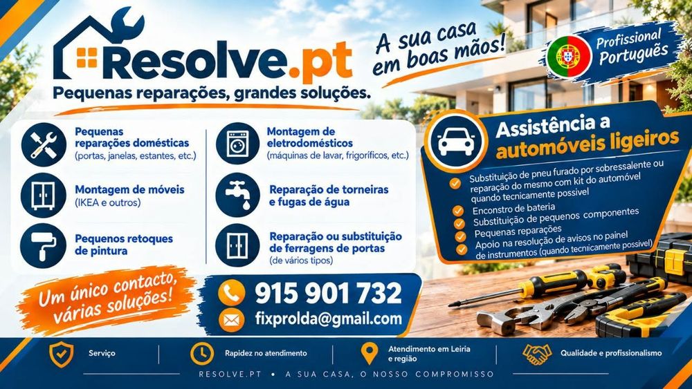 Fazemos pequenas reparações em sua casa , automóvel.