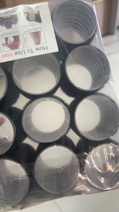 Бігуді липучки з затискачами набір