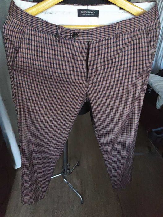 Джинсы (chino Scotch&Soda Mott Дания w32 stretch checked.