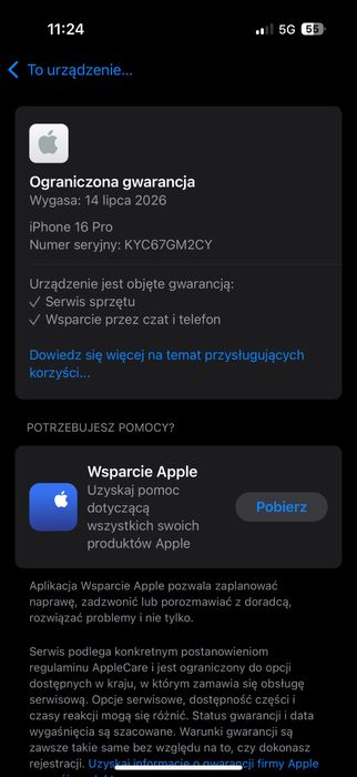 IPHONE 16 PRO | Gwarancja