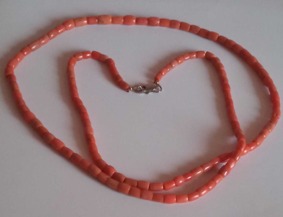 Намисто старовинне з рожевих коралів, 90 см.