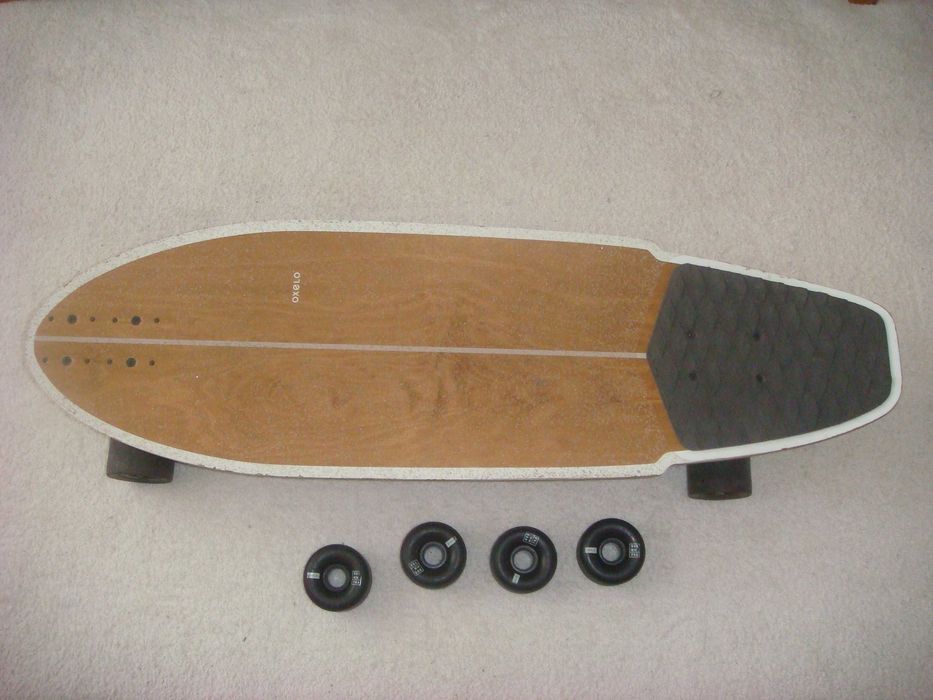 Skate Longboard Oxelo LB CARVE 540 - Com oferta de +2 pares rodas