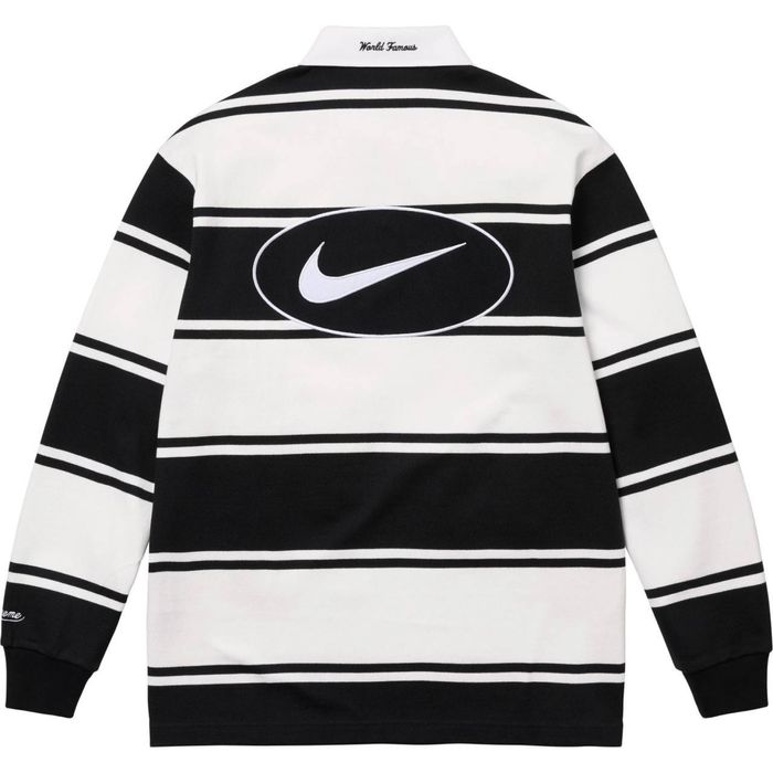Кофта Nike x Supreme Stripe Rugby “Black” hf9641-010 р. M, L, XL