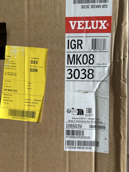 Velux okno/szyba zestaw IPL MK08