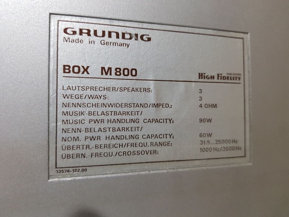 90ВтПолична акустика/полочная  Grundig M 800 б/у з Німеччини