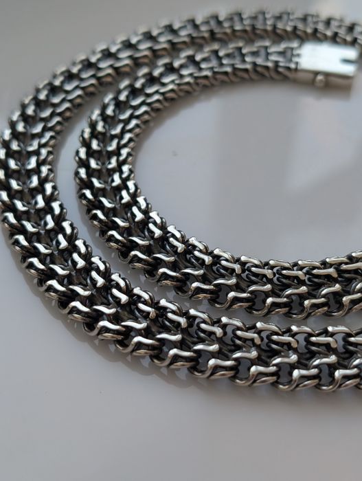Срібний ланцюжок 130г масивна чоловічий  мужская серебряная цепочка 9
