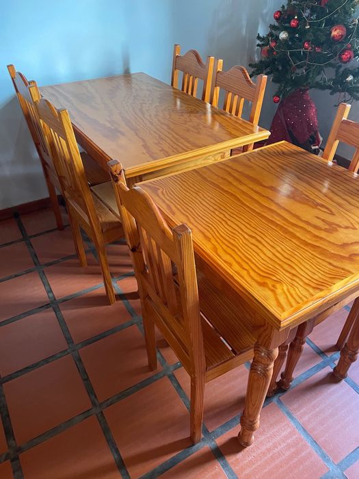 Mesas e cadeiras Restaurante Madeira Maciça