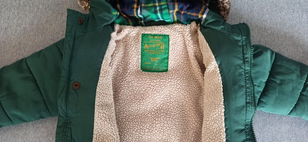 Kurtka  Przejściowa Ciepła NEXT R. 86/92cm Gratis Czapka