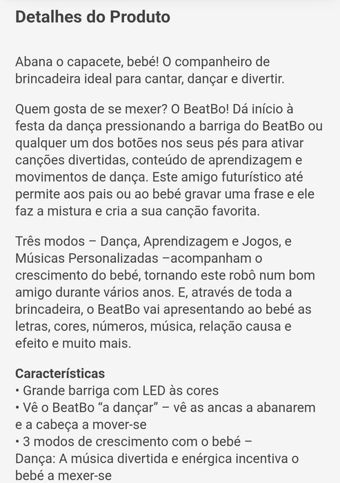 Boneco interativo da Fisher-Price