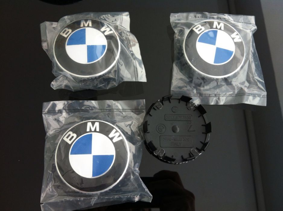 Centros Jantes BMW 68 mm Capô e mala 82mm Novos
