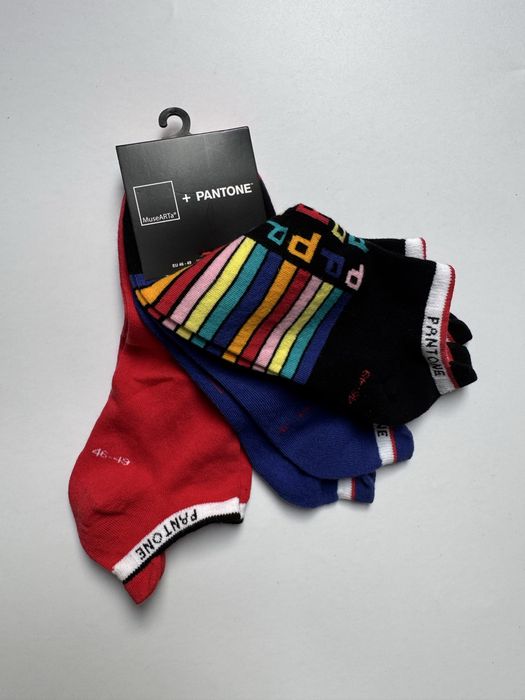 Zestaw 3 par skarpet skarpetek  Musearta Pantone kolorowe 46-49