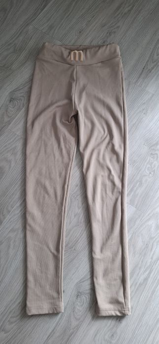 Leginsy damskie elastyczne beż