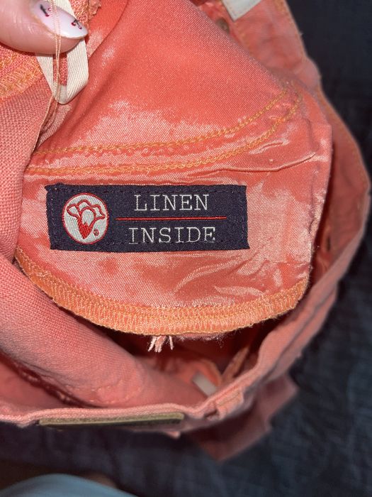 Spodnie lniane chinosy armani jeans damskie xS