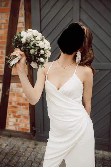 Suknia ślubna 100% jedwab XS/S