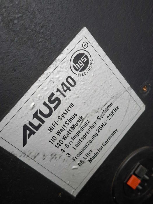 Kolumny głośniki Altus 140 2 sztuki 100% sprawne HGS Electronic