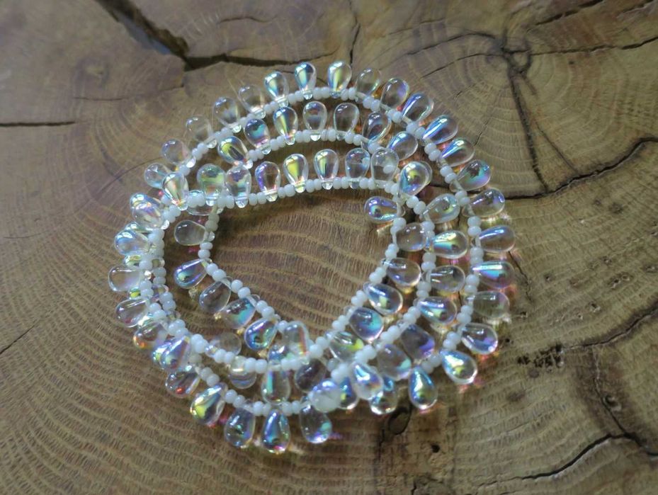 Stare korale Jablonex mieniące się PRL łezki