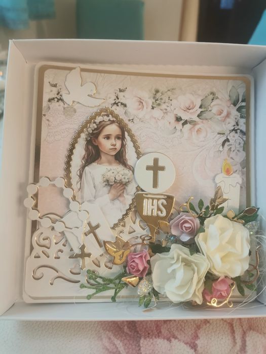 Kartka, Pamiatka komunijna dla dziewczynki