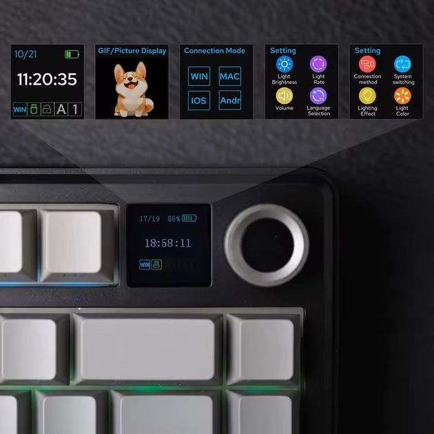 Ігрова бездротова механічна клавіатура Aula F75 Max