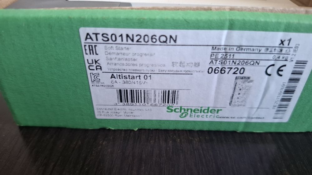 Schneider Softstart Trzyfazowy ATS01N206QN 3KW nowy