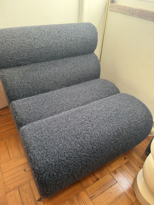Sofá, 1 lugar em Alpaca, azul escuro, como novo