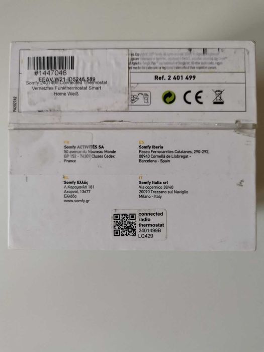 Somfy Connected Radio Thermostat 2401499 бездротовий термостат.