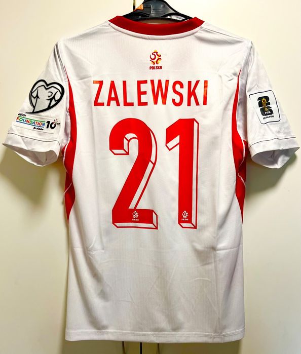 Koszulka Nikola Zalewski 21 Polska PZPN Biała