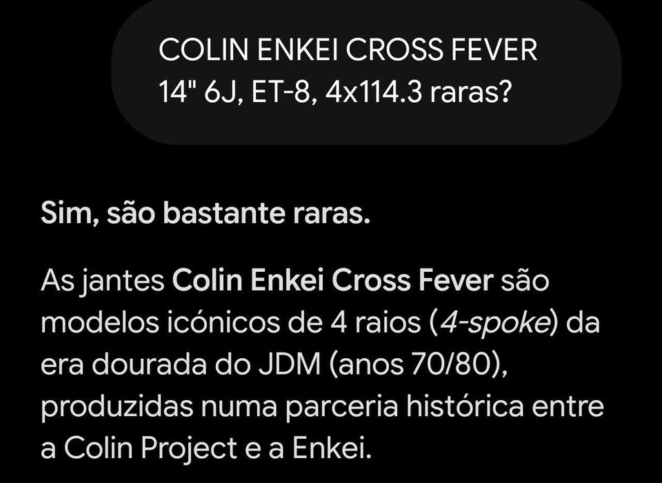 COLIN CROSS FEVER by ENKEI 14" 6J, ET -8, 4x114.3 JANTES RARAS Made in Japan