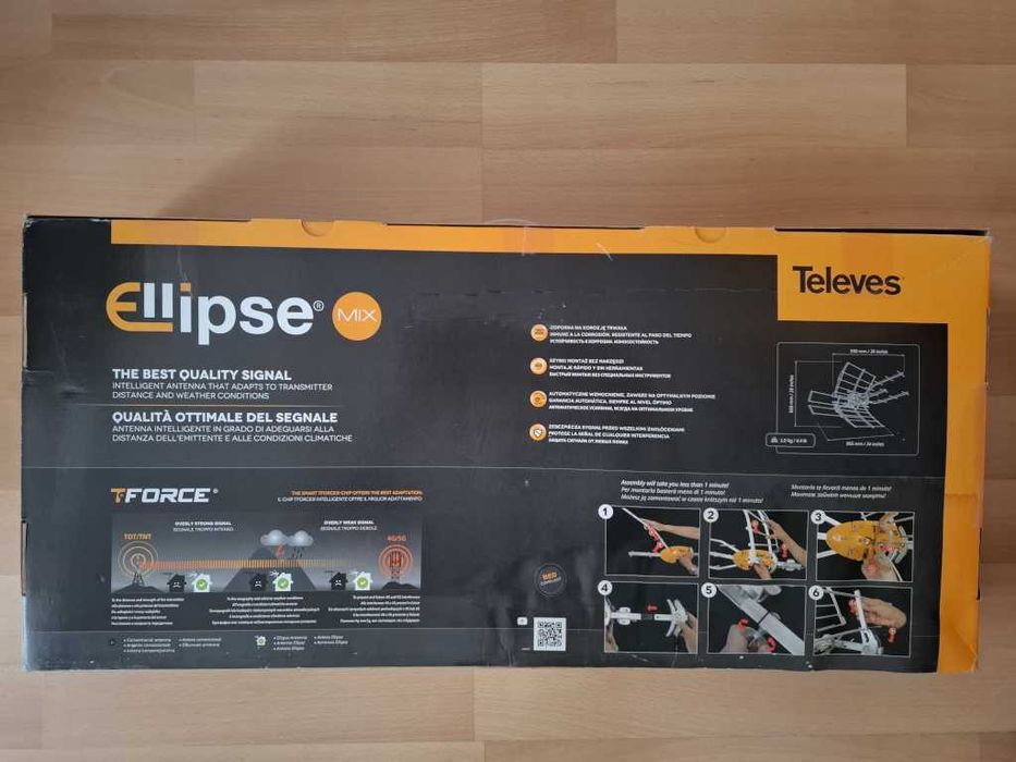 Nowa Antena DVB-T Televes Ellipse MIX (UHF + VHF) + Zasilacz + GRATIS!
