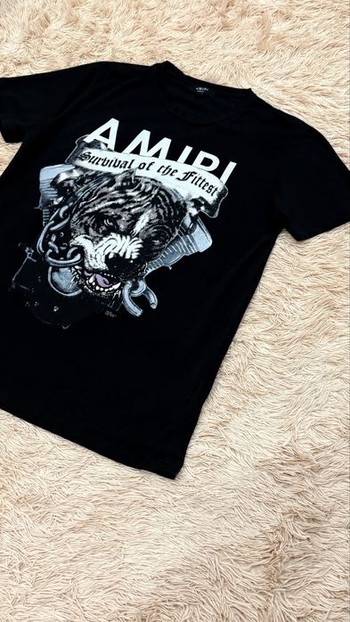 Чёрная футболка amiri dog made in USA амири xl