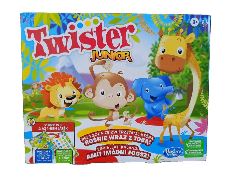 NOWA gra Twister Junior dwustronna 2 poziomy gry 2w1 Hasbro F7478