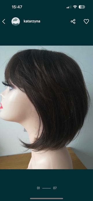 Peruka naturalna bob