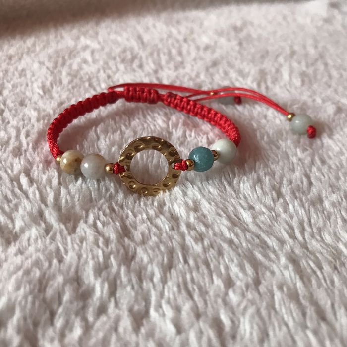 Bransoletka damska z amazonitem regulowana