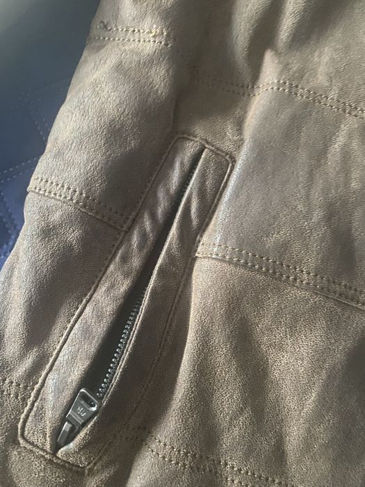 Kurtka  męska  z dodatkiem skóry