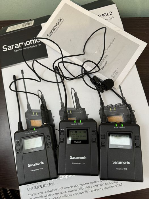 Zestaw Saramonic UwMic9 Kit 2 (RX9 + TX9 + TX9)  jak nowe