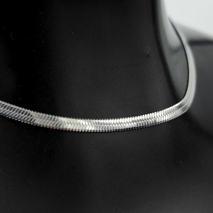 Łańcuszek Srebrna Taśma 41cm + 5cm / 3,2mm - Stal chirurgiczna