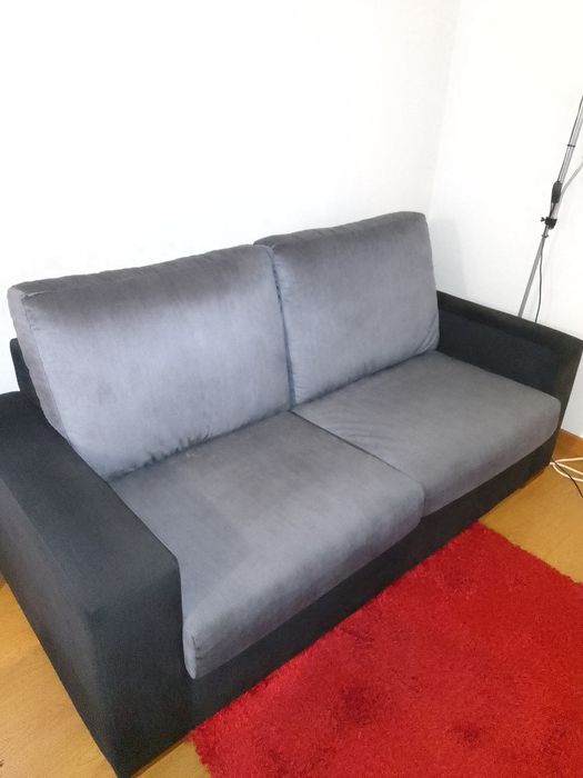 Sofá Cama preto/cinza