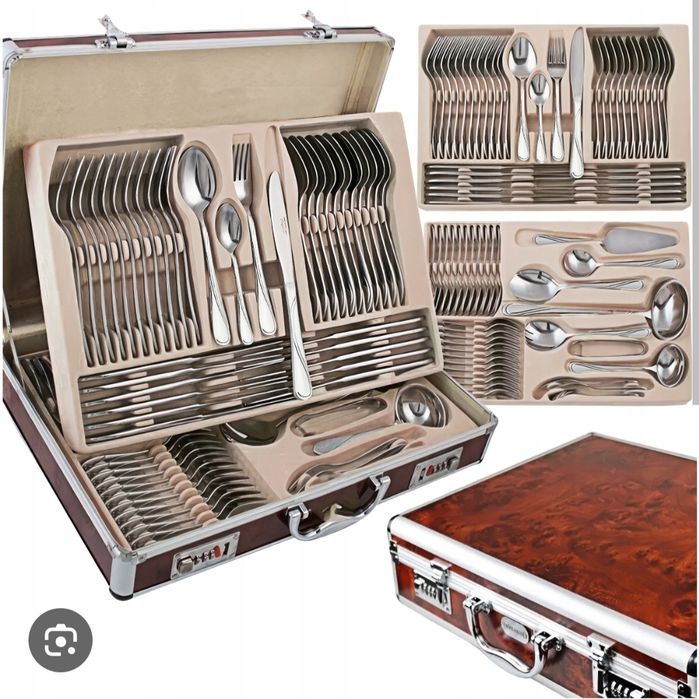 Komplet sztućce 72 elementy EdelHoff stal nierdzewna 18/10 w walizce