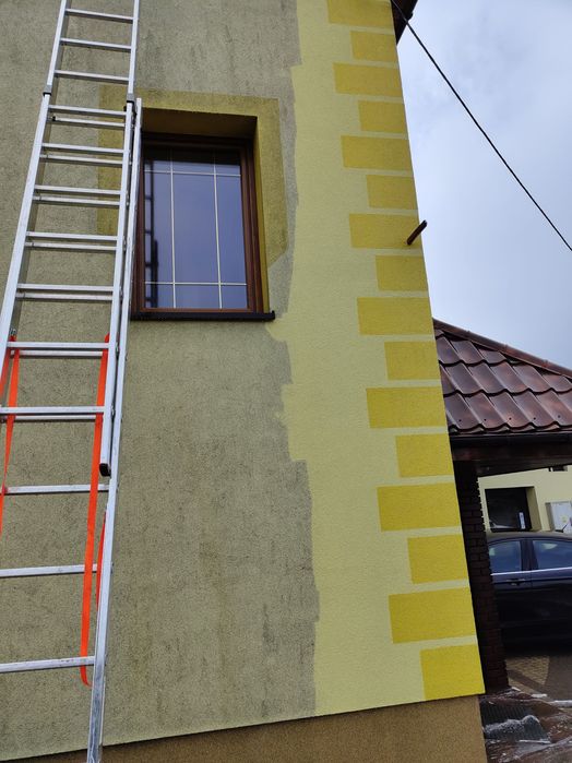 Mycie elewacji, kostki brukowej, dachów.