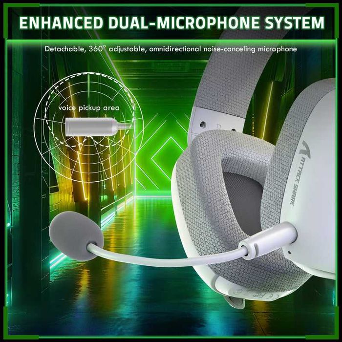 ‼️Attack Shark L80 PRO White игровые наушники с микрофоном‼️Гарантия‼️