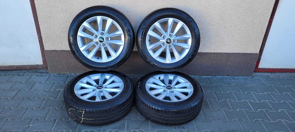 Alufelgi AUDI 5X112 z oponami 205/55 R16 lato