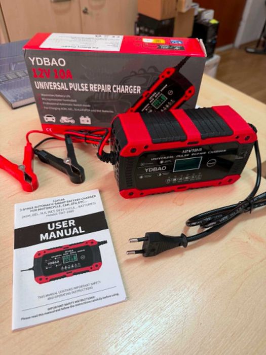 Ładowarka mikroprocesorowa YDBAO 12V 10A do akumulatorów AGM/GEL/STD z funkcją naprawy
