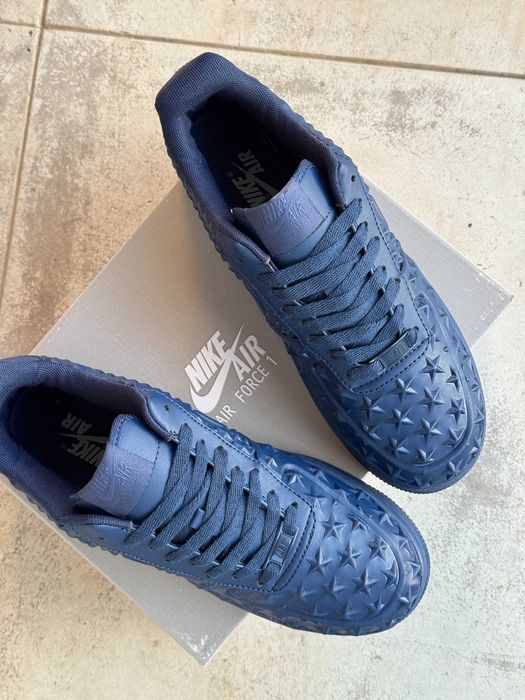 Кросівки Nike Air Force 1 Low Independence Day Blue | кеди Найк Аір Форс 1 Лов Індепенденс Дей синього кольору шкіряні