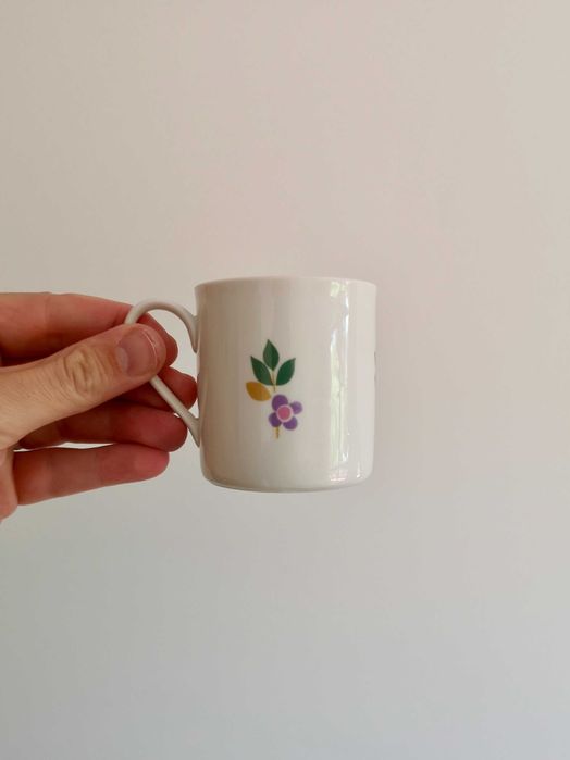 Chávena de chá com pires, com padrão floral multicolorido  – SPAL427807210639861763