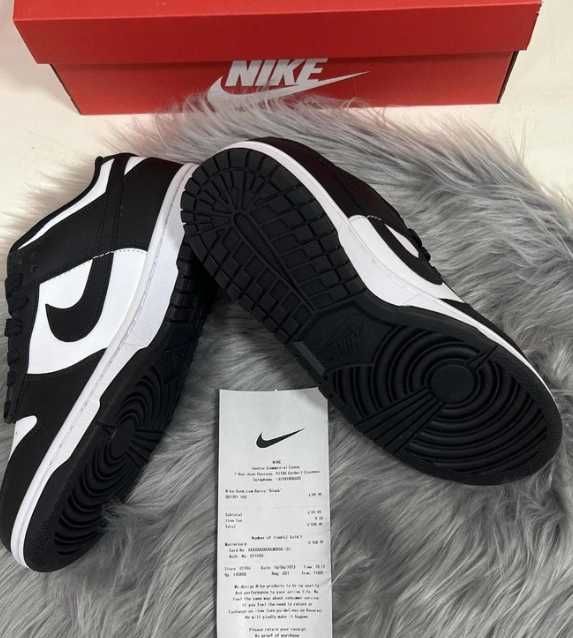 nike dunk biack low whute panda 41